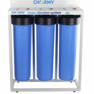 Whole house 3 stage big blue water filter with stand floor