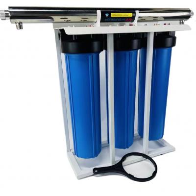 Whole house 4 stage big blue water filter with stand floor with UV